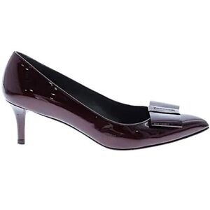 STUART WEITZMAN 100% Patent Power Pump-Sz.8.5-Burgundy RARE FIND! READ!